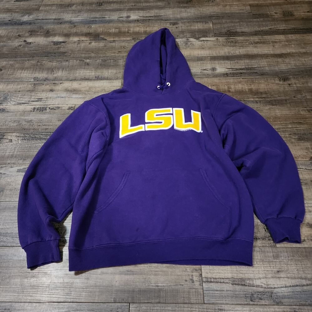 Purple and Gold LSU Hoodie Men's size Medium 2590